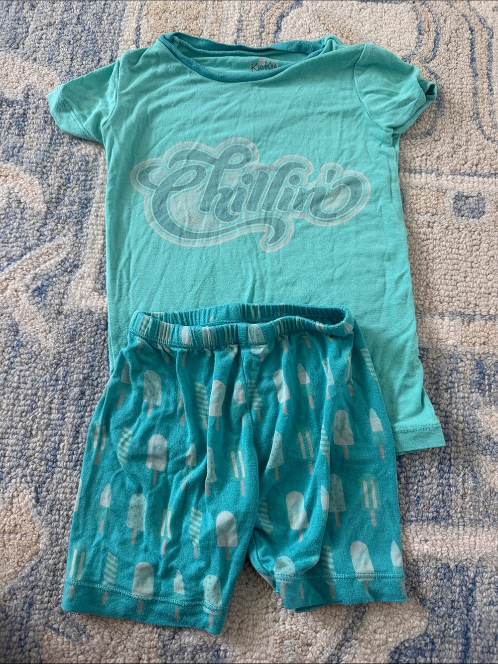 Posh Peanut Teal 'Chillin' Ice Pop Pajama Set 3T